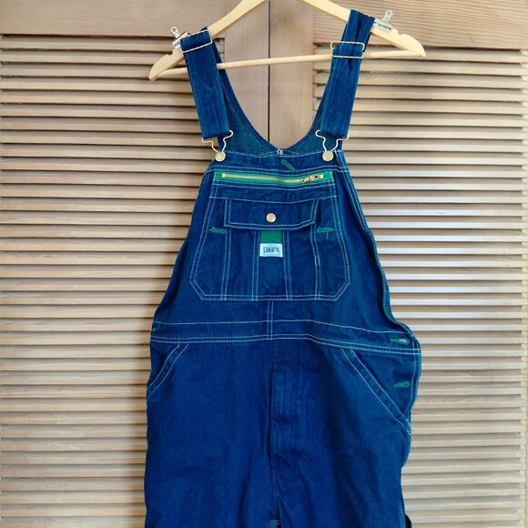 Like New Liberty Blue Stonewashed Denim Bib Overalls Men's Size 36 - Picture 2 of 9